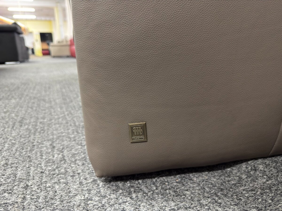 Sedací souprava 3 + 2 - kůže - zánovní - 6