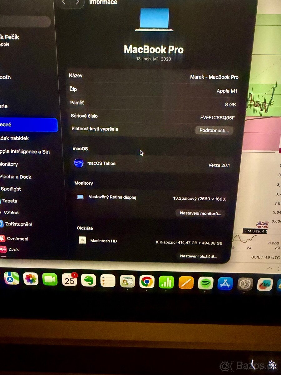 MacBook Pro 13″ M1 – 8 GB RAM, 516 GB SSD – Stav nového - 6