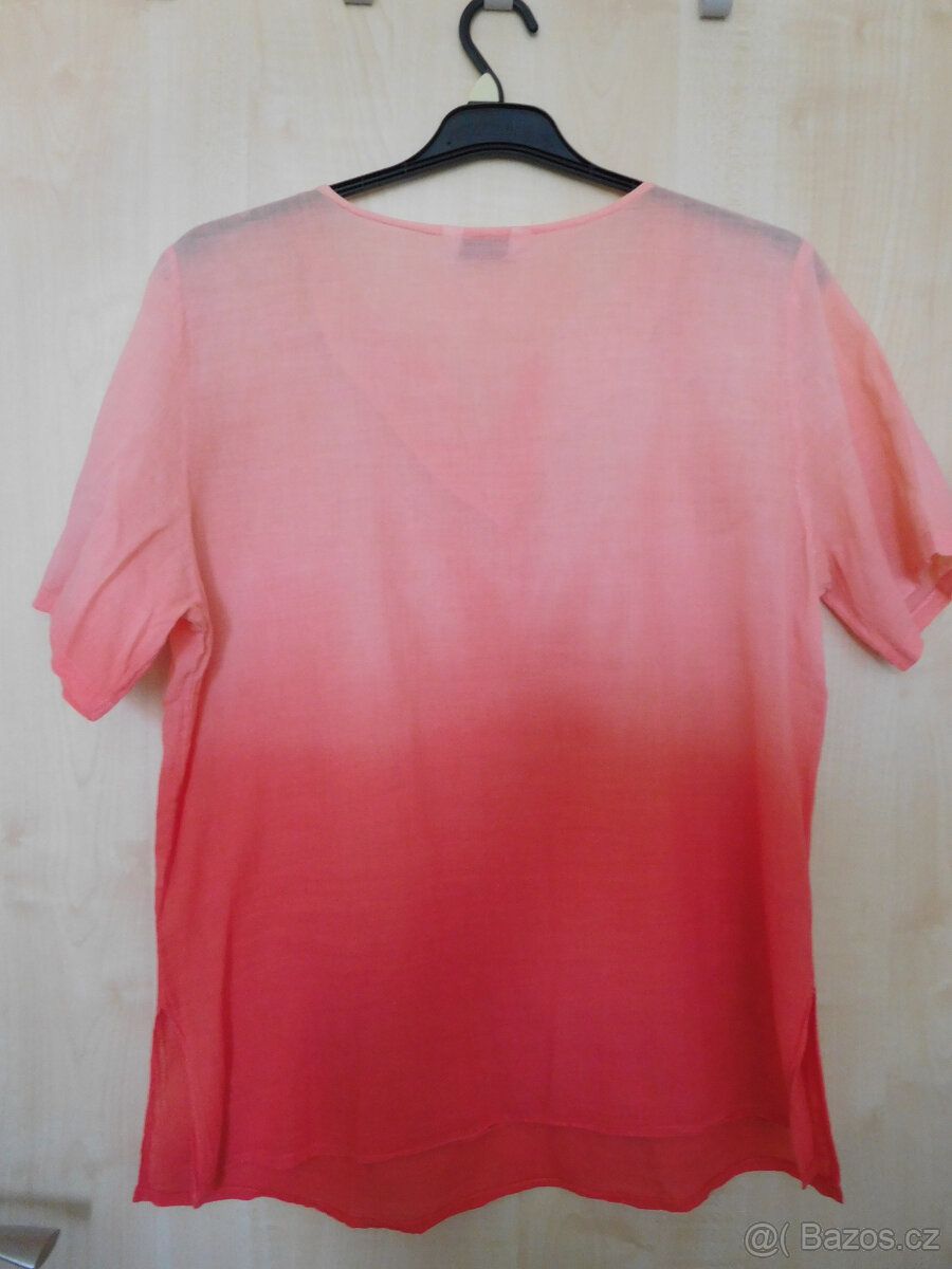 Letní lněná halena, černý top, šaty - 6