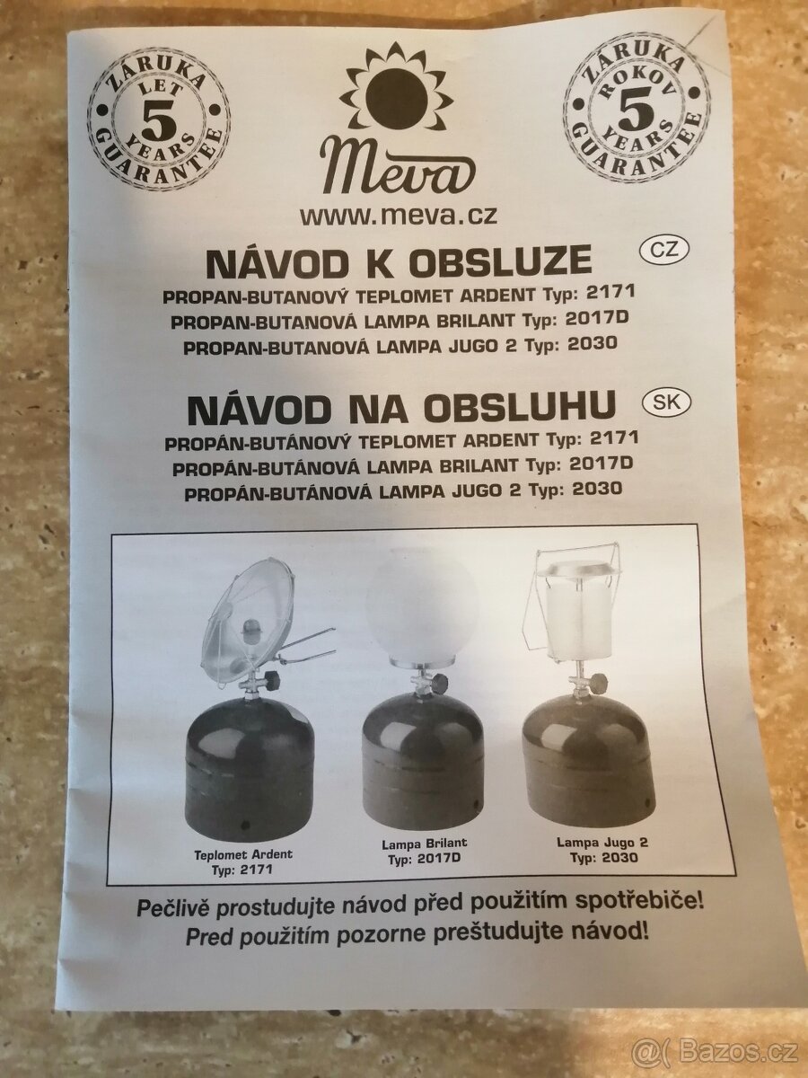 Lampa na propan butan Briliant, typ 2017D - 6