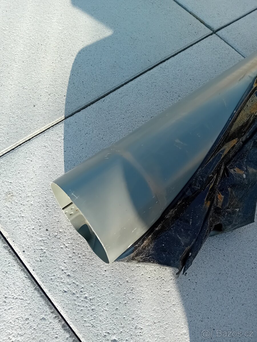 PREFA okapový svod DN 80+sběrná klapka-světle šedá - 6