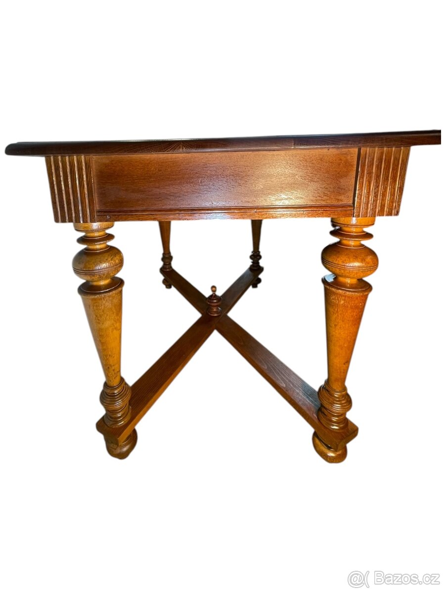 Starožitný dubový stůl – historismus - 6