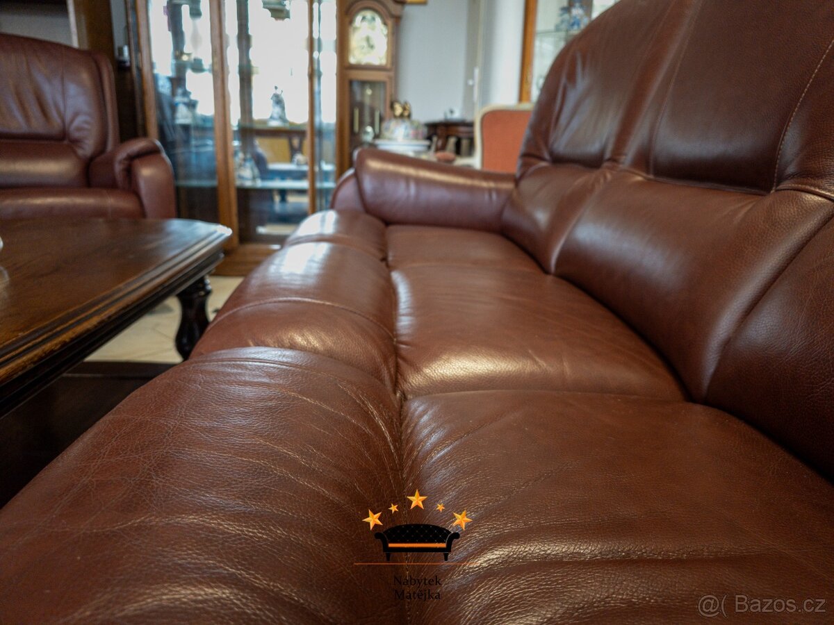 Sedací celokožená souprava 3+2+1 - 2x relax manual - 6