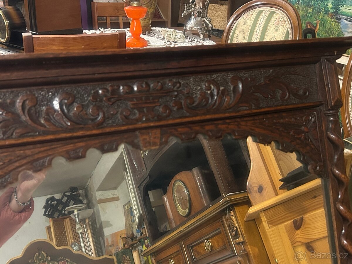 Historické řezbované zrcadlo - 6