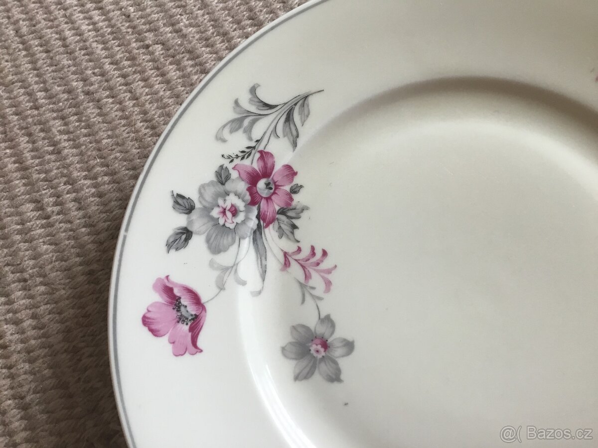 dobovy talir 2 druhy, hrnicek fialky - 6