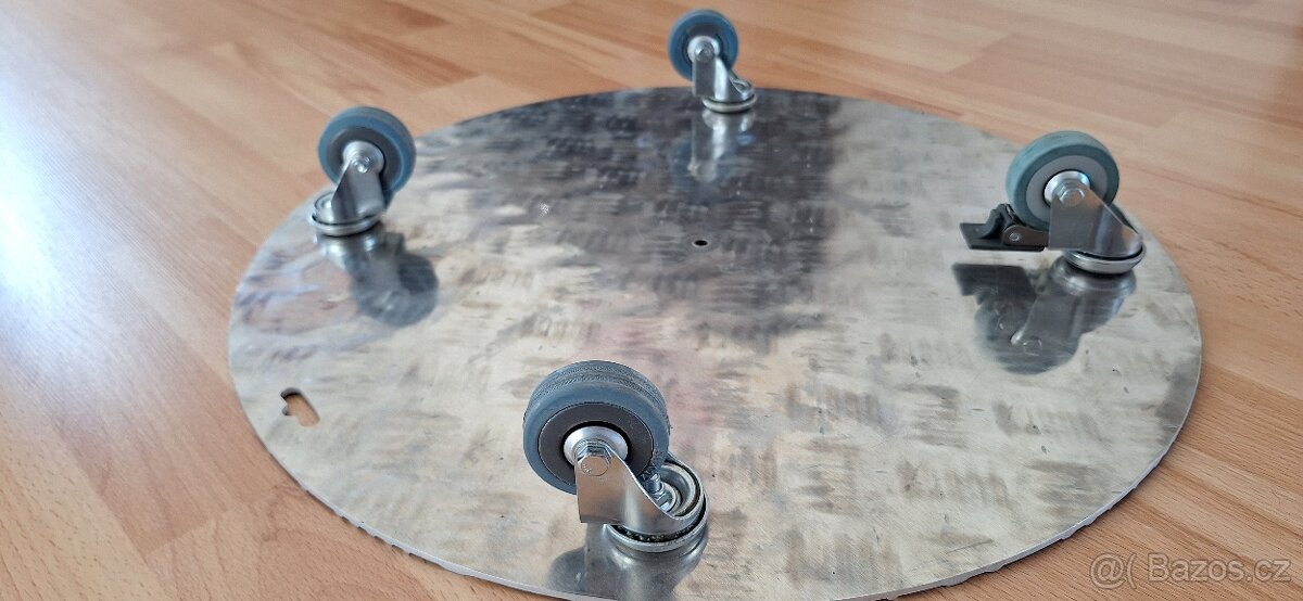 Hliníkový kulatý dopravní pojízdný podvozek pro květináč - 6