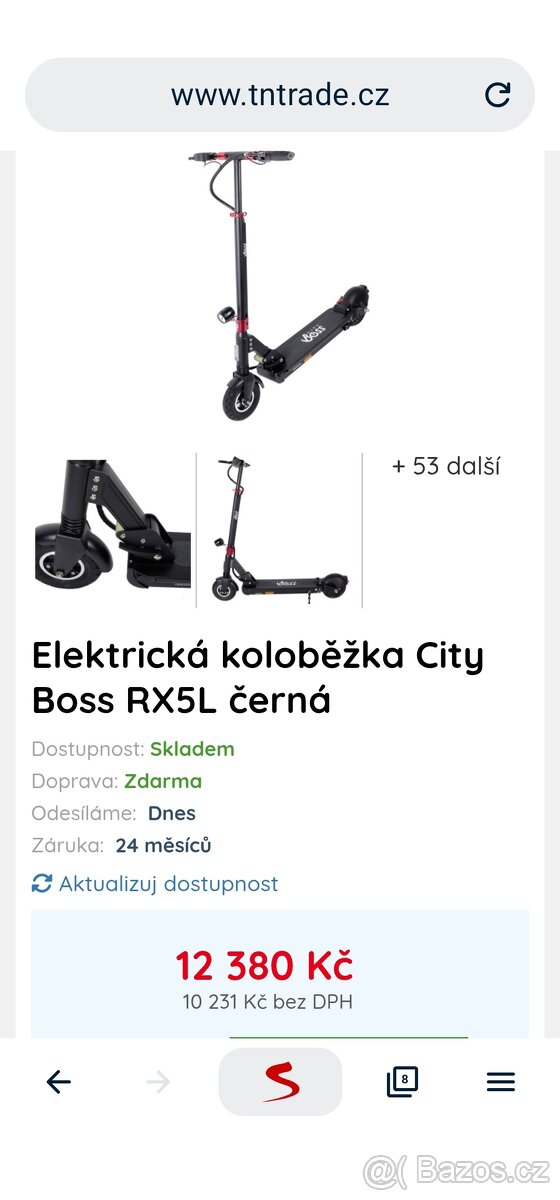 Elektro koloběžka City Boss RX5L - 6