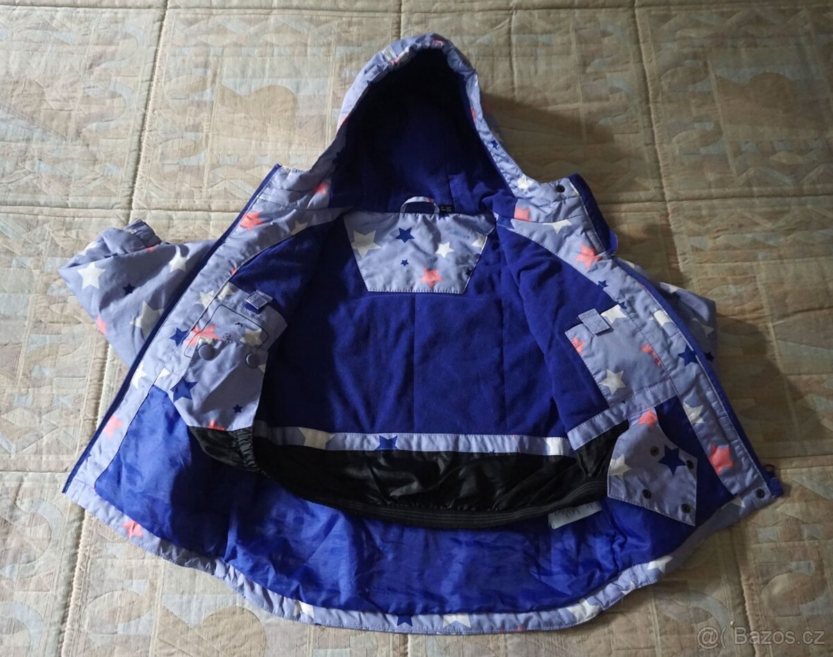 Dětská dívčí zimní bunda s hvězdami vel.110/116 - 6