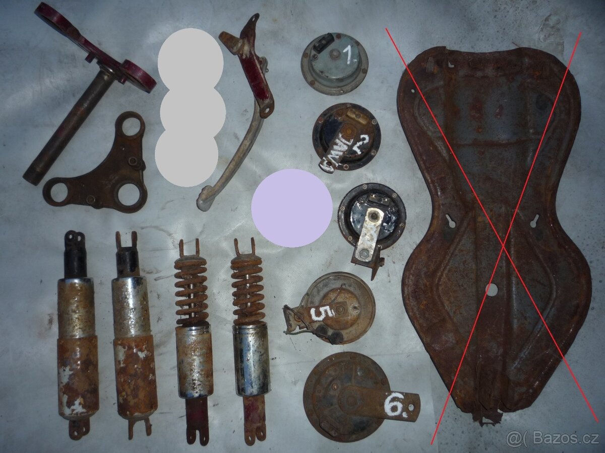 prodám kola na skutr a různé díly na pionýra, na motorky.... - 6