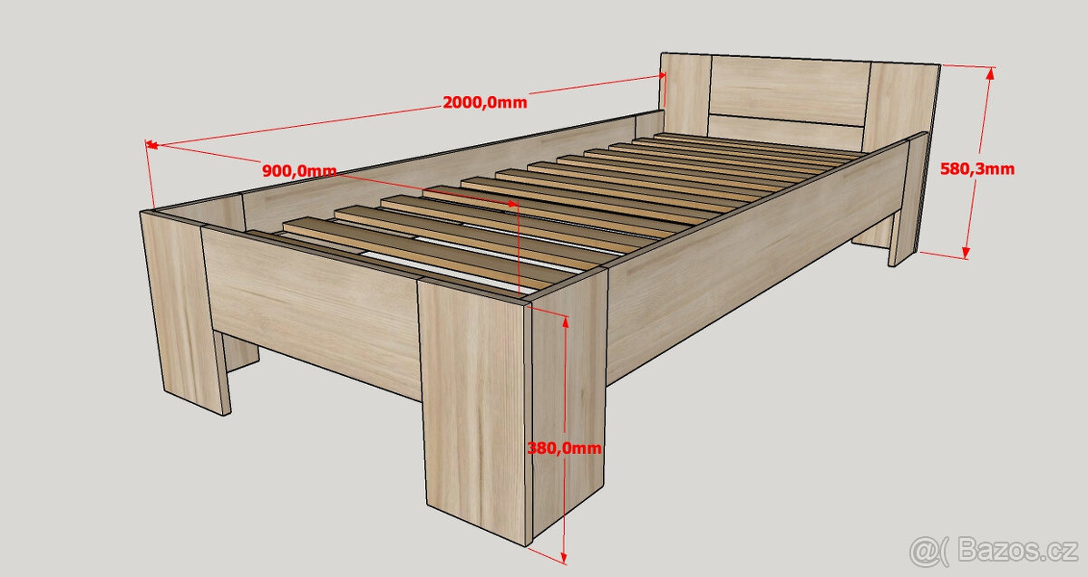 Jednolůžková postel - 6