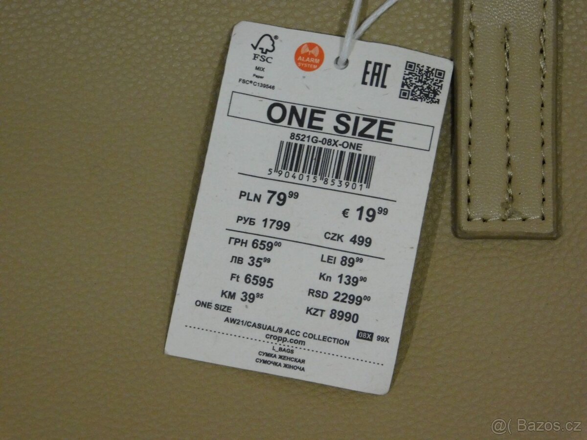 Nová béžová větší kabelka - 6