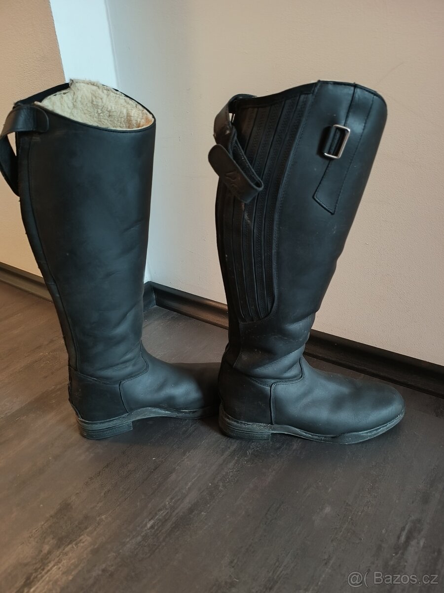 Kožené zimní boty,helma - 6