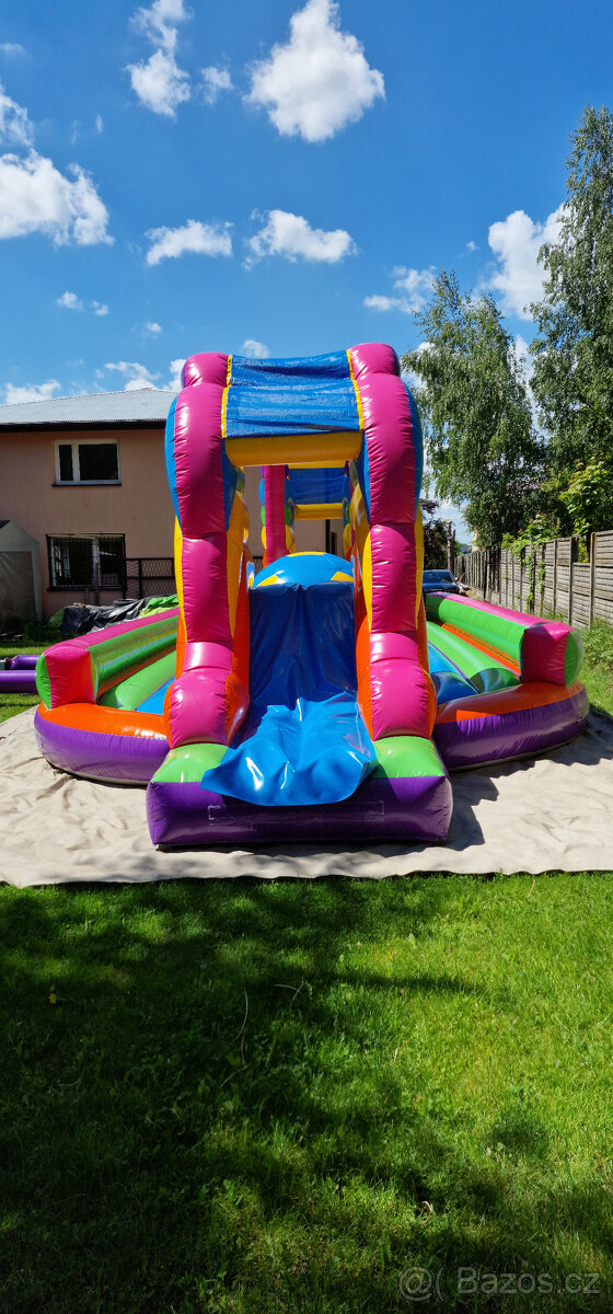 Nafukovací překážková dráha koule BigBallers Wipeout skákací - 6