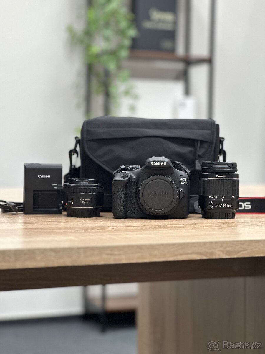 Canon EOS 2000D + 50 mm f/1.8 + 18-55 mm + brašna - 6