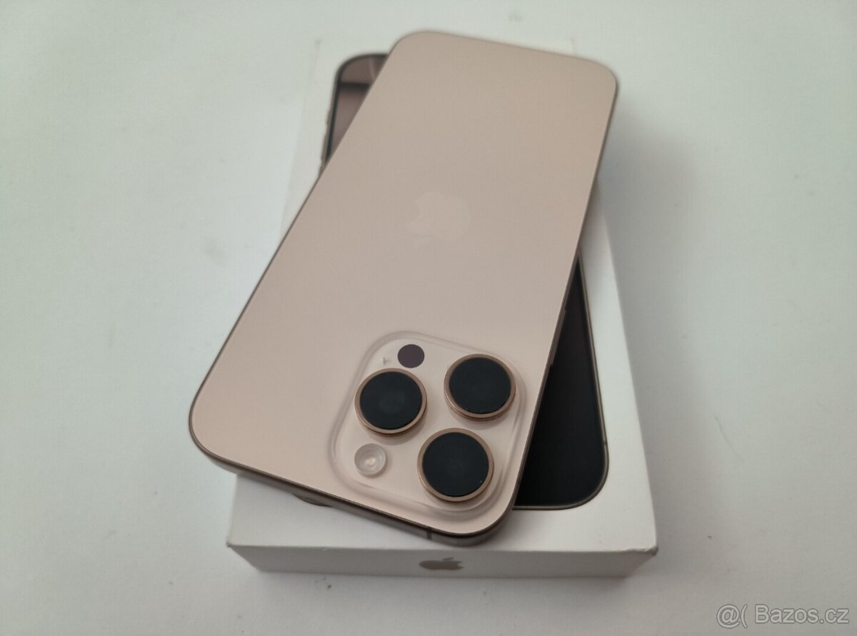 apple iphone 16 PRO MAX 256gb Desert Titanium 91% Batéria - 6
