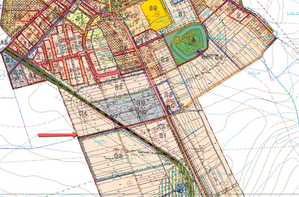 Pozemky v rezervě pro výrobu a skladování – Pozořice – 0,7ha - 6