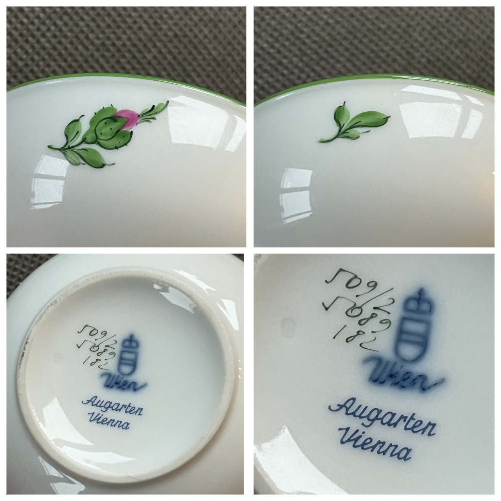 Vídeň Dóza s víkem Růže 8 cm, Augarten Wien - 6