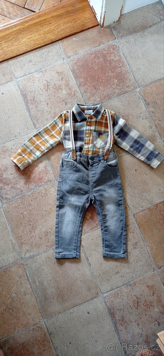 chlapecký / klučičí /komplet/ set košile a džíny vel. 86 - 6