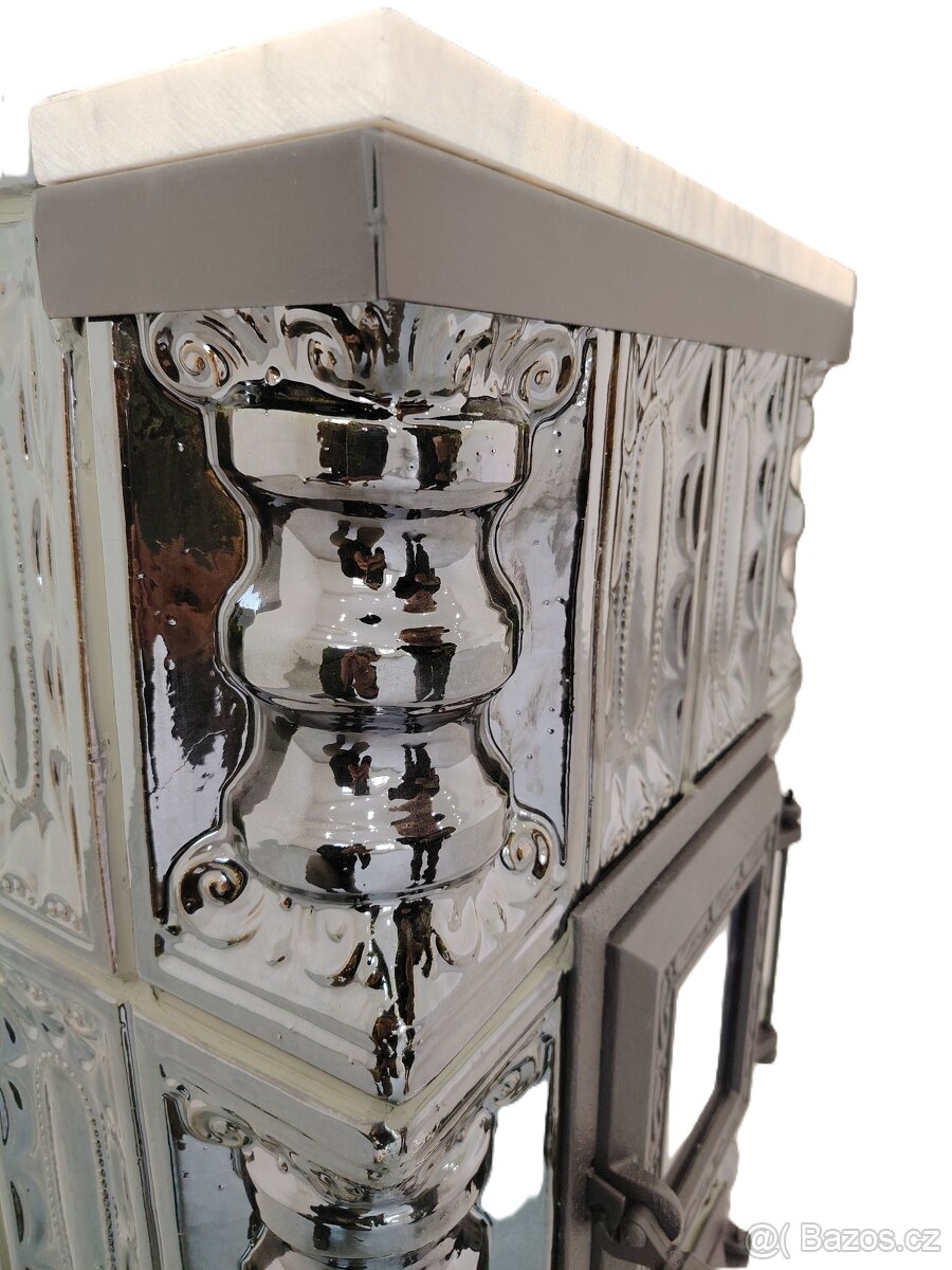 Kachlová kamna Mona s varnou deskou zelená - 6