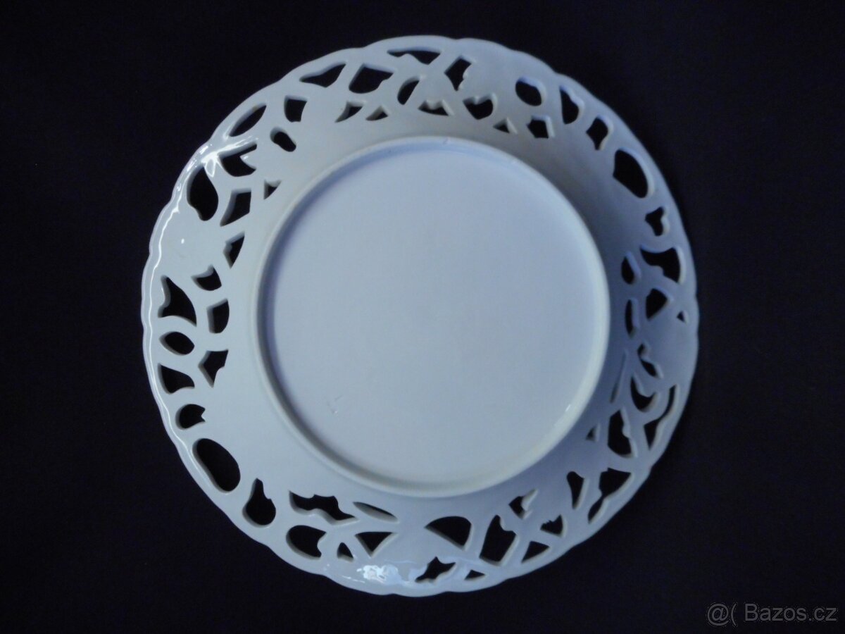 PROLAMOVANÝ VELKÝ TALÍŘ MÍSA FISCHER MIEG BŘEZOVÁ ROK 1853+ - 6