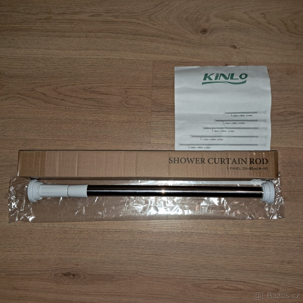 Teleskopická tyč na sprchový závěs 50 - 80 cm - 6