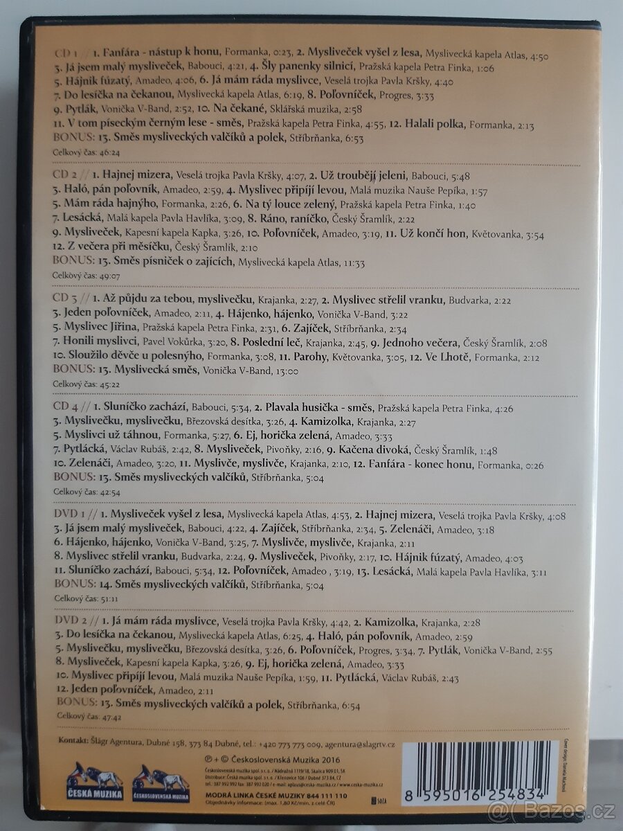 Myslivecké písničky - kazeta 4CD + 2DVD - 6