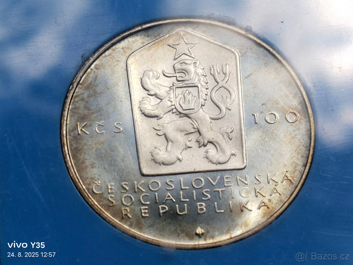 7x PROOF stříbrná pamětní mince Československo - 6