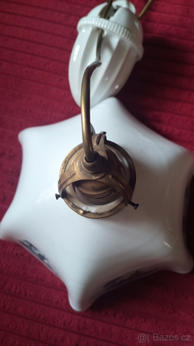 Starožitný stahovací lustr v zachovalém funkčním stavu. - 6