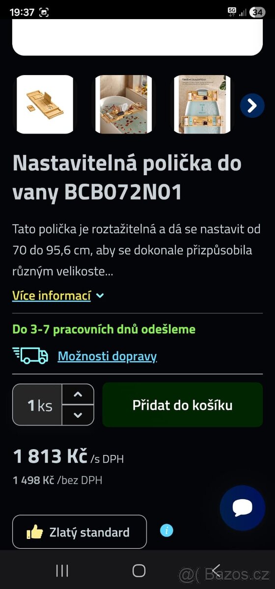 NOVÁ BAMBUSOVÁ SKLÁDACÍ POLICE DO VANY - 6