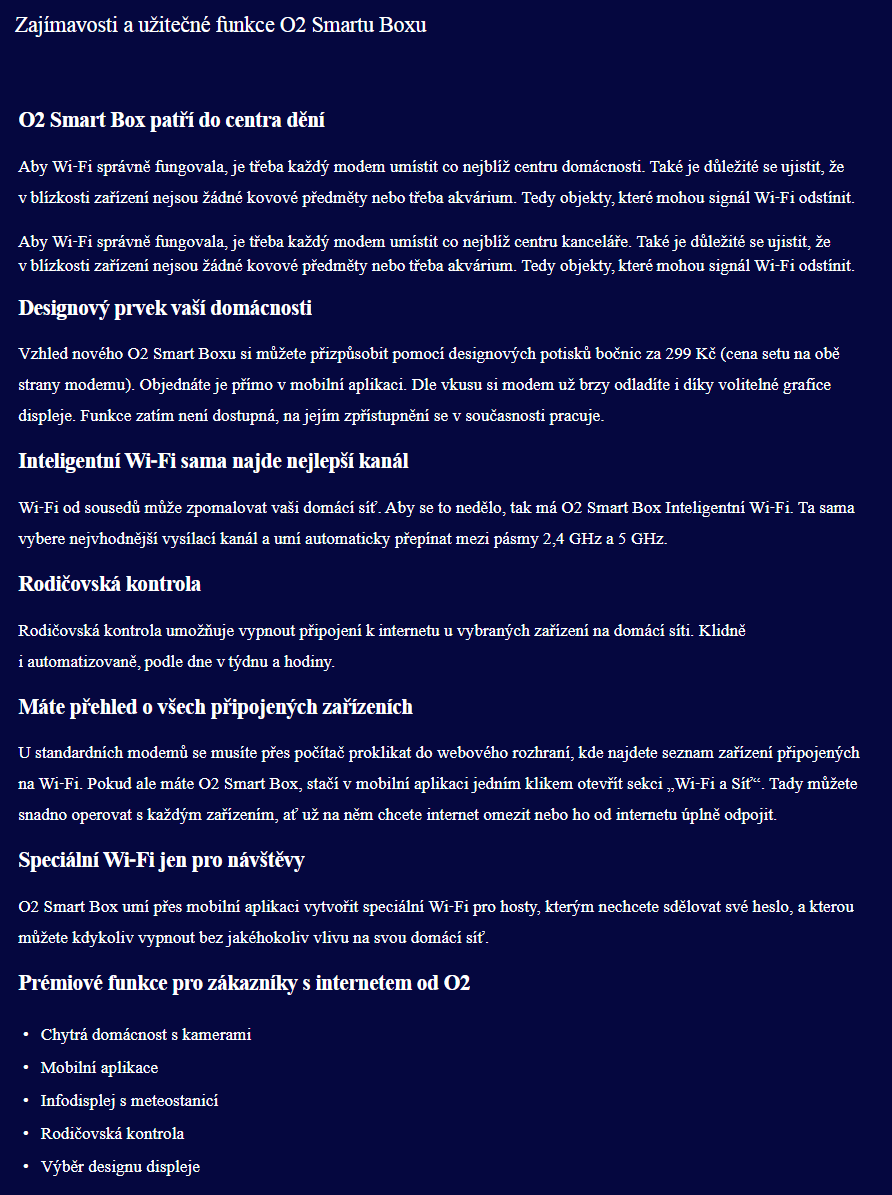 SMARTBOX O2 v1 v2 moderní rychlý router pevná linka/optika - 6