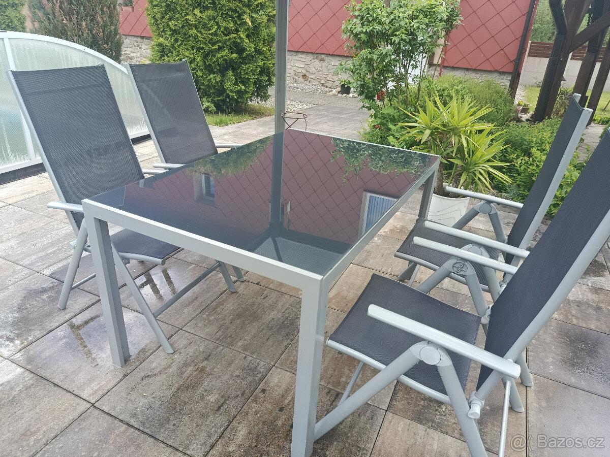 Hliníkový zahradní set pro 4 osob - 6