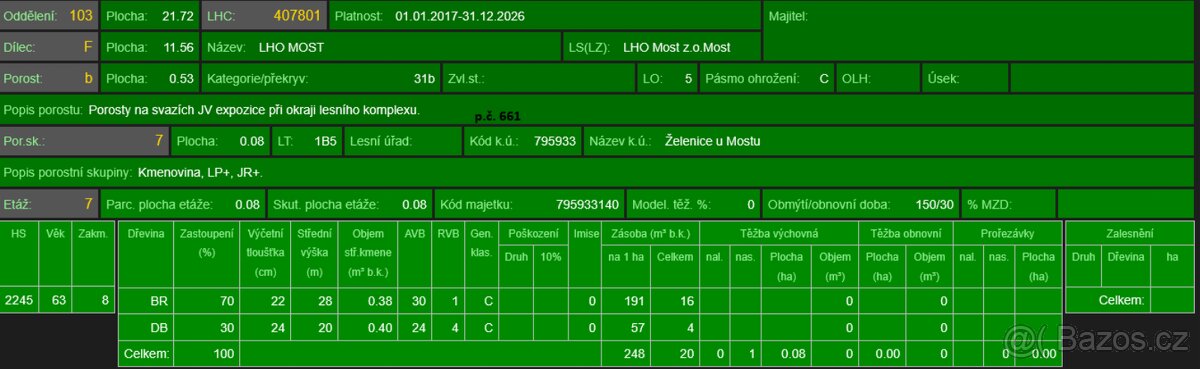 Prodám lesní pozemky v k.ú. Želenice u Mostu - 6