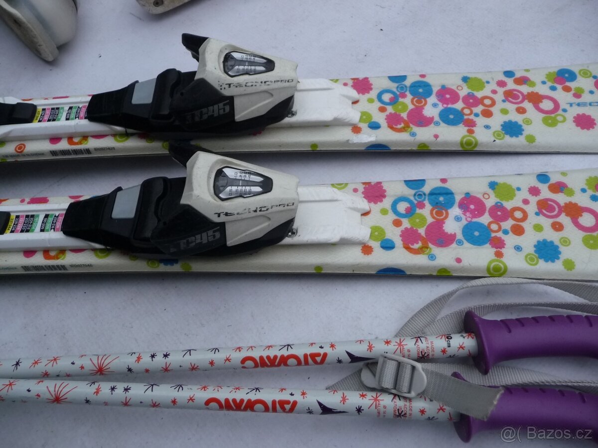 239. Detske lyže TECNO - 100 cm + boty LANGE 30 eu + hole - 6