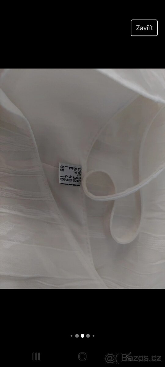 Bílé šaty na úzká ramínka. Vhodné i jako večerní. - 6