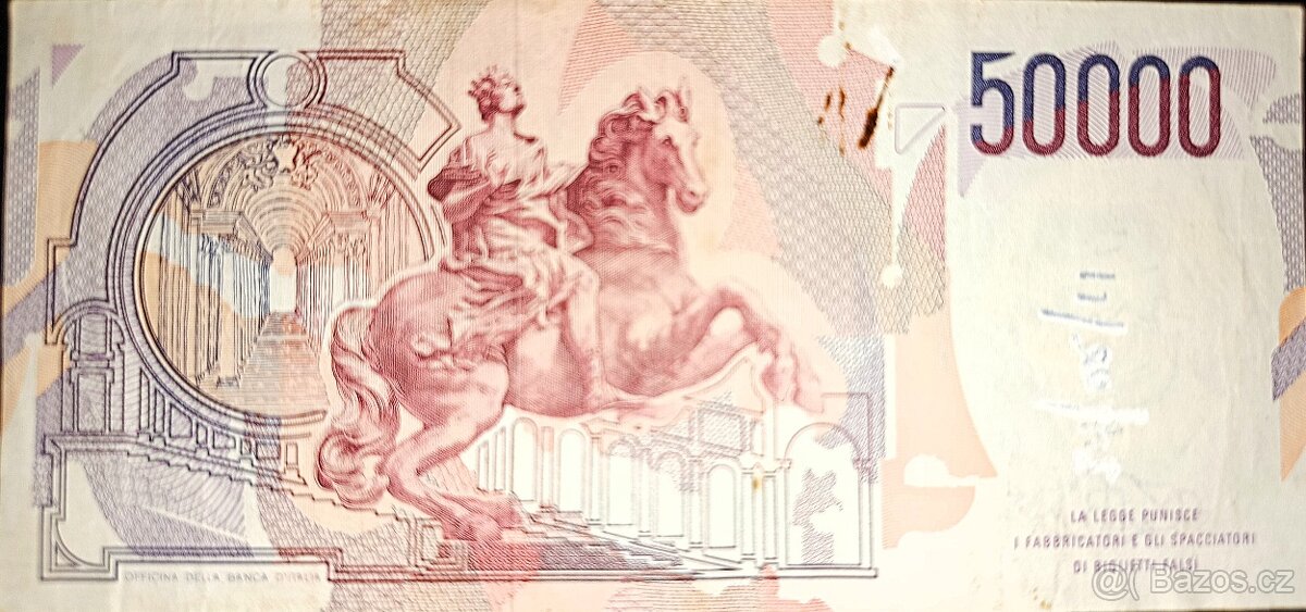 Italské bankovky 1000 - 100 000 lir 1983 - 1997 - 6