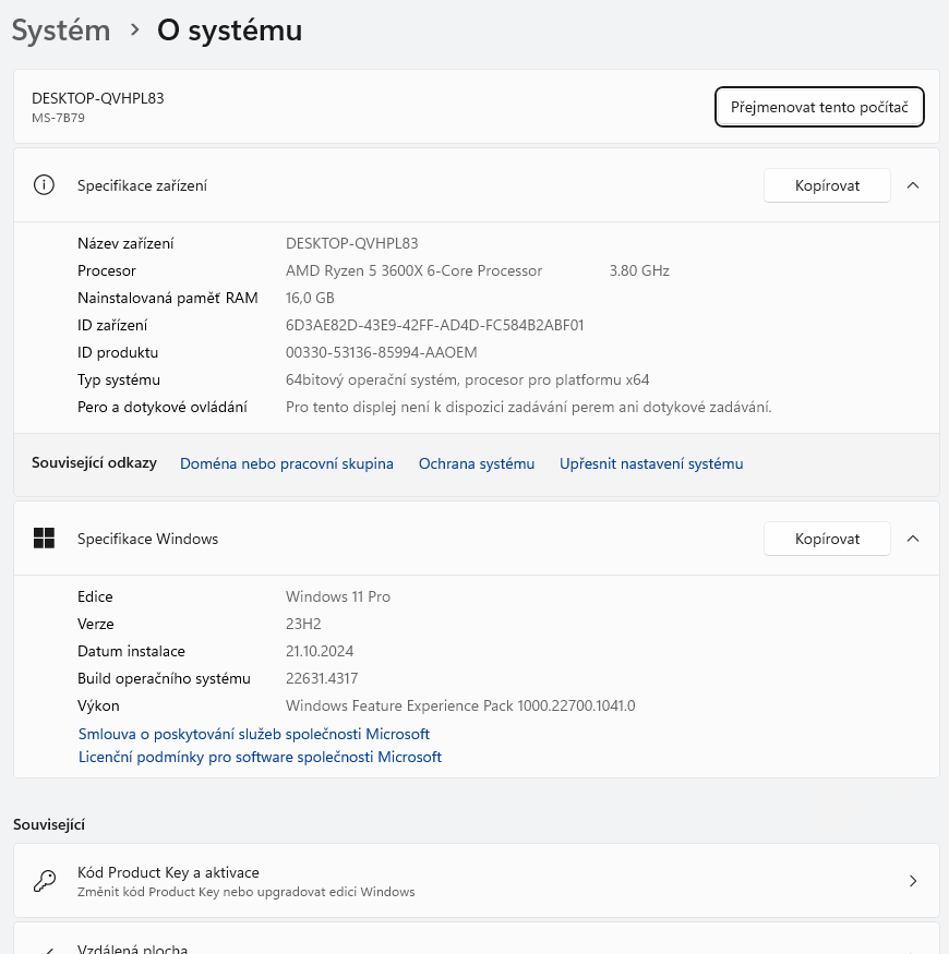 Herní PC - Ryzen 5 3600X, GTX 1080, 16 GB RAM - 6