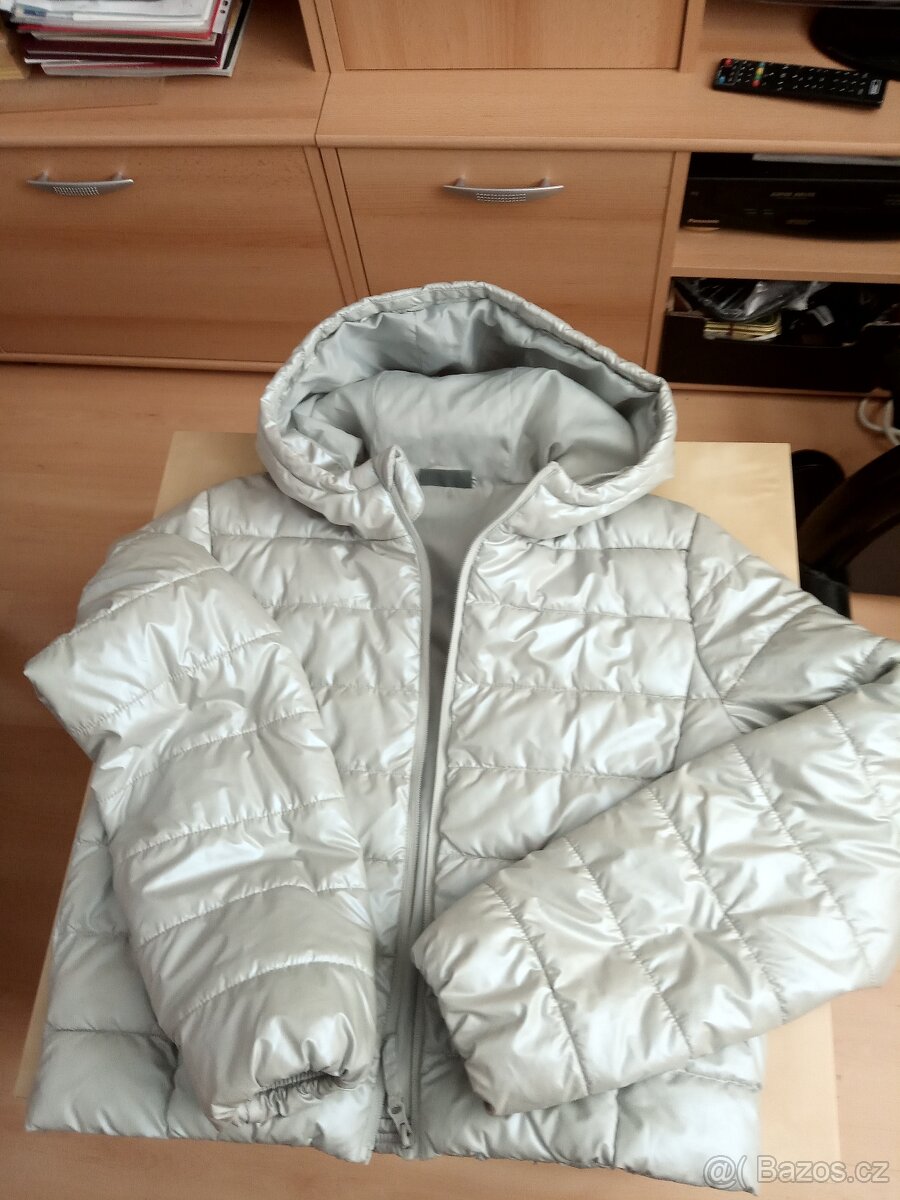 Bunda crop s kapucí vel. 170 - 6