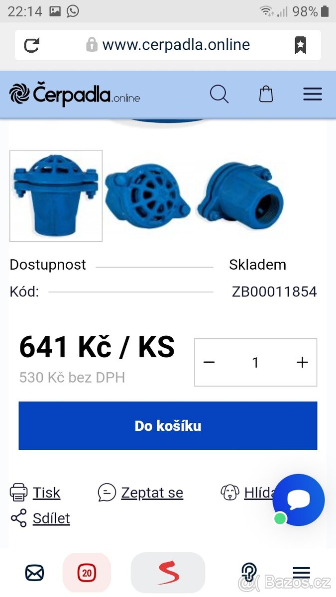 Nové sací koše 6/4 litina - 6