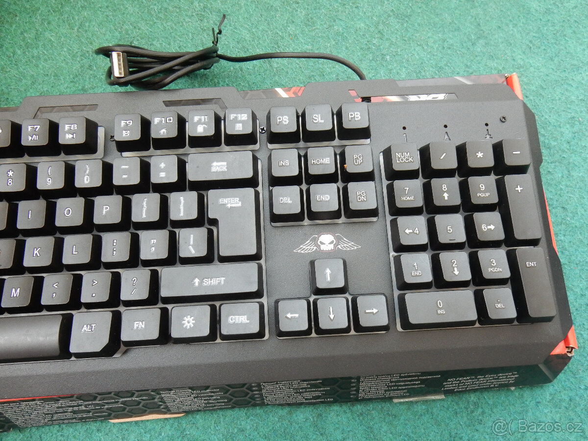 Herní podsvícená klávesnice no fear - 6
