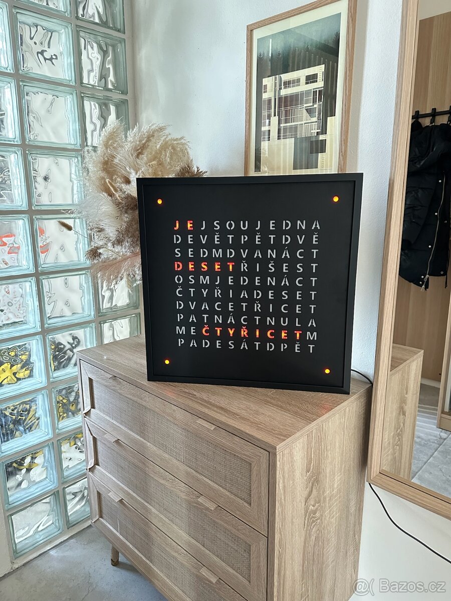 Slovní hodiny (word clock) velké - 6