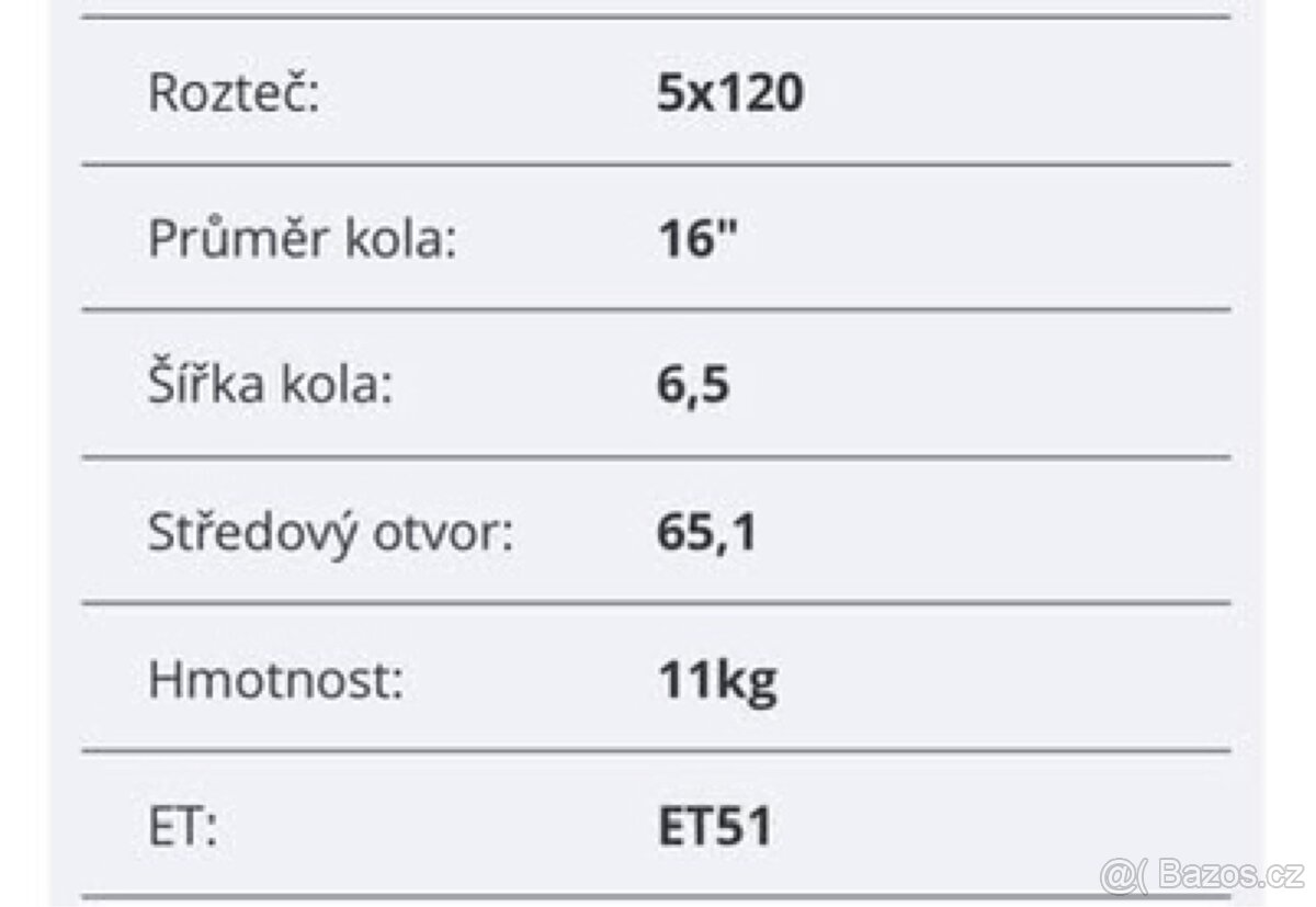 VW T5 disky R16 5x120 - 6