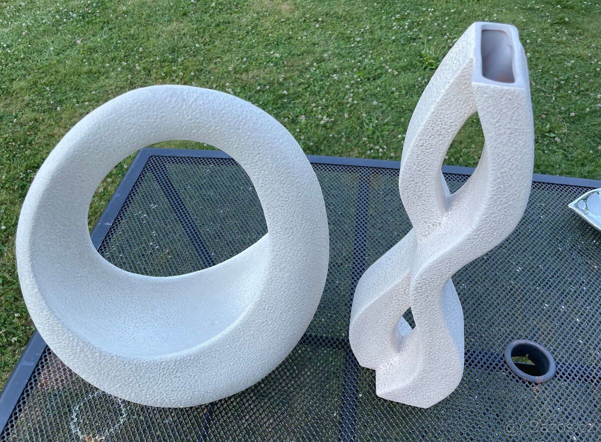 Keramické vázy a dekorace moderní - 7 kusů - 6