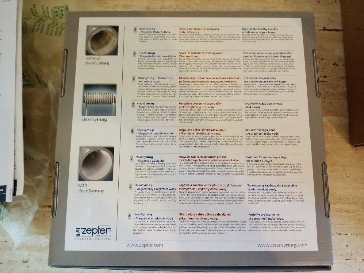 Změkčovač vody CleanSyMag ZEPTER - 6