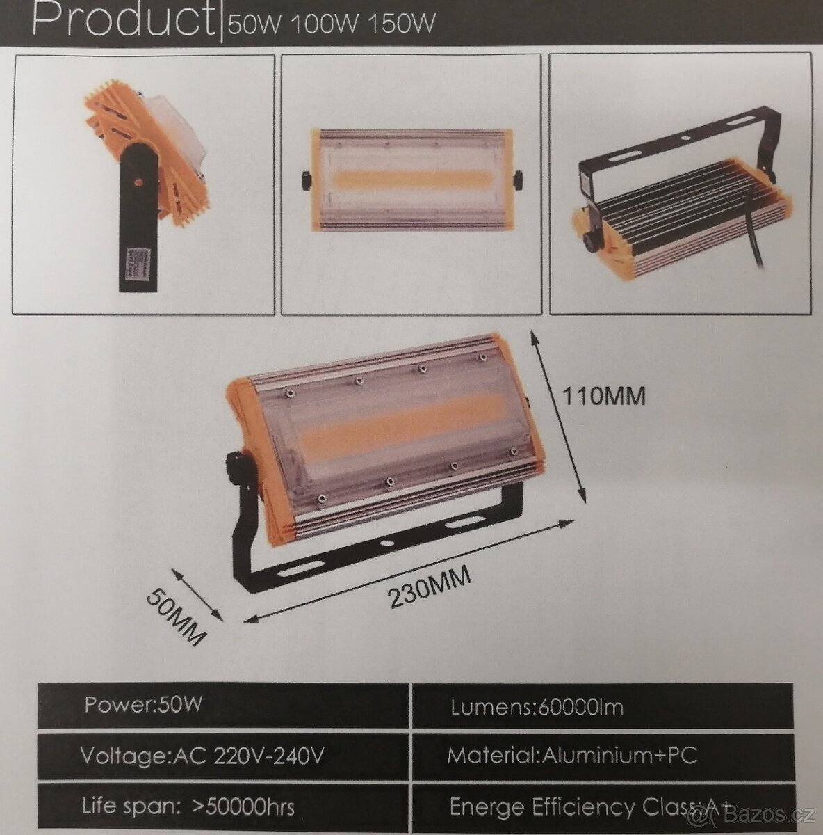 LED reflektor-směrově nastavitelný (lampa, světlo). - 6
