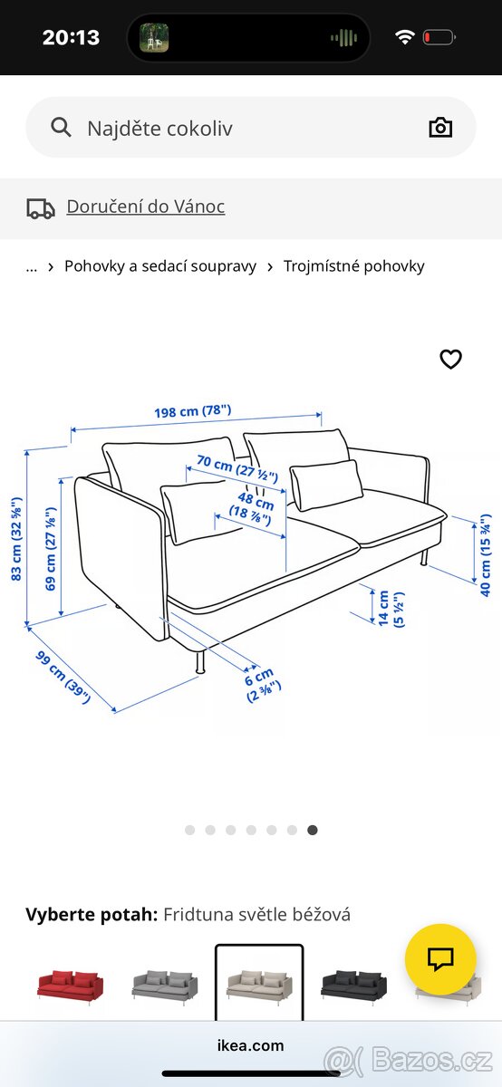 Prodám nádhernou pohovku z Ikea - 6