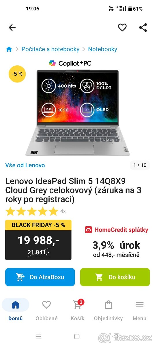 Lenovo IdeaPad slim5 OLED, 32gb Ddr5, 1tb ssd - 6