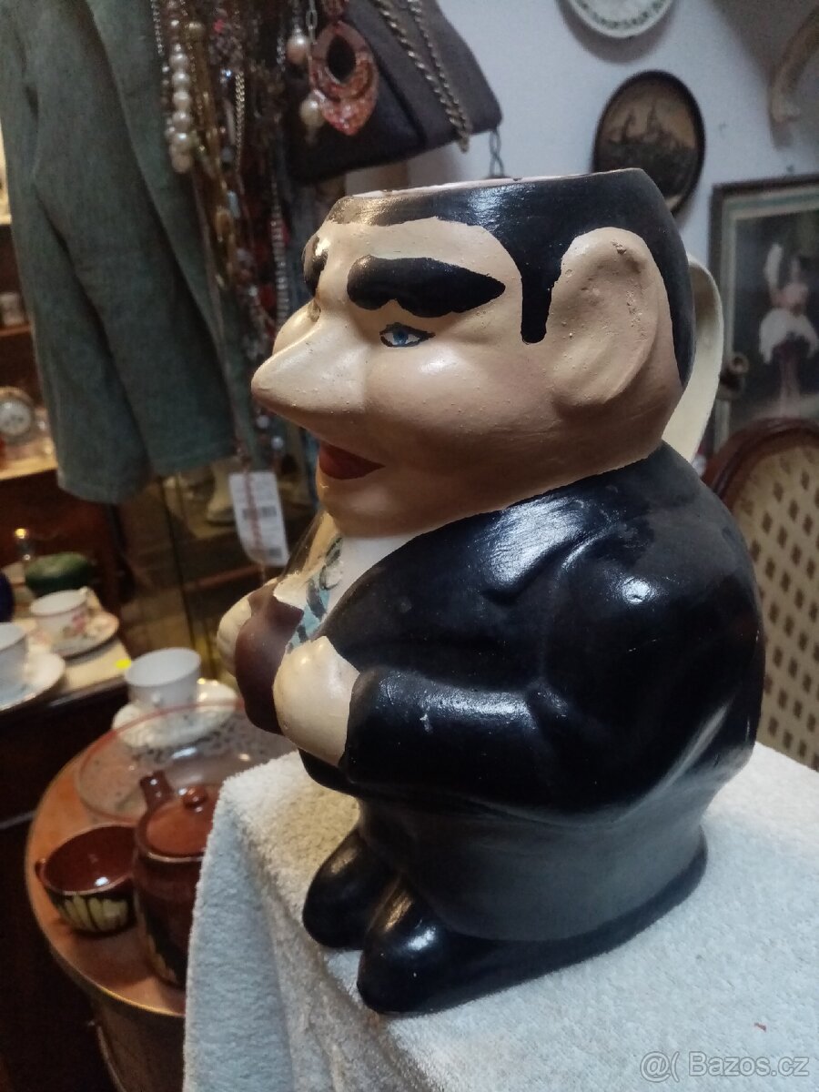 Starožitný keramický glazurovaný džbán - 6