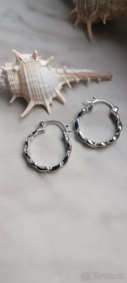 Náušnice stříbro - 6