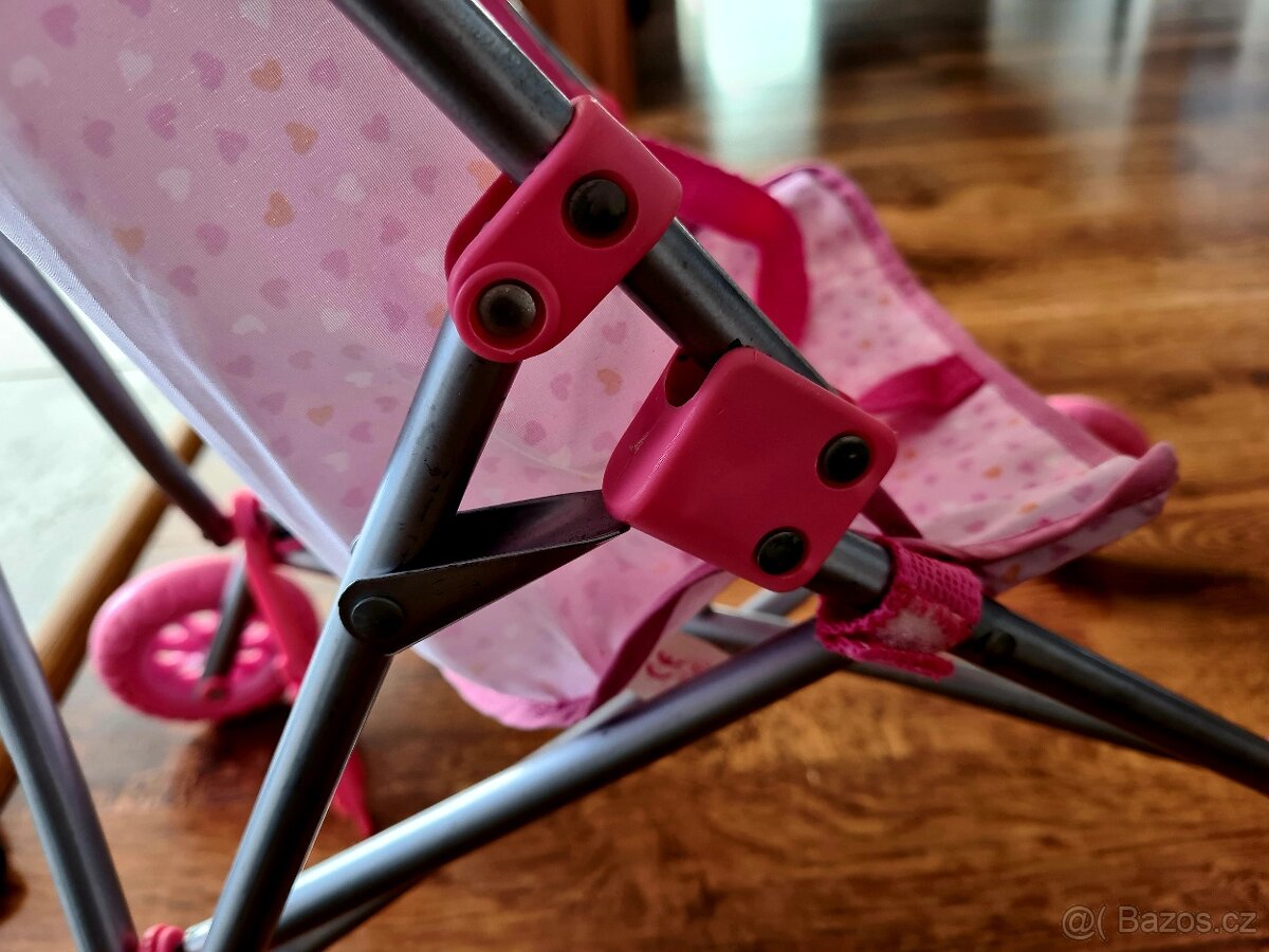 Kočárek pro panenky, skládací - ježděný jen doma - 6