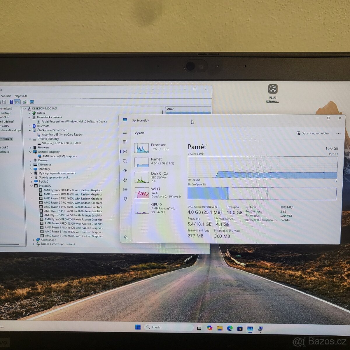 Lenovo Thinkpad X13 /AMD Ryzen- 6jádro/16GB-DDR4/ - 6